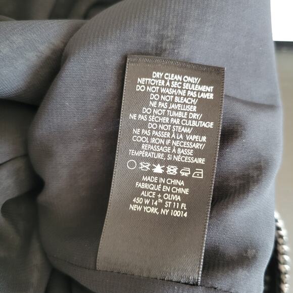 Alice + Olivia Delora Mini Dress Houndstooth Sheath Wool Graphic Women 4 - Picture 13 of 13